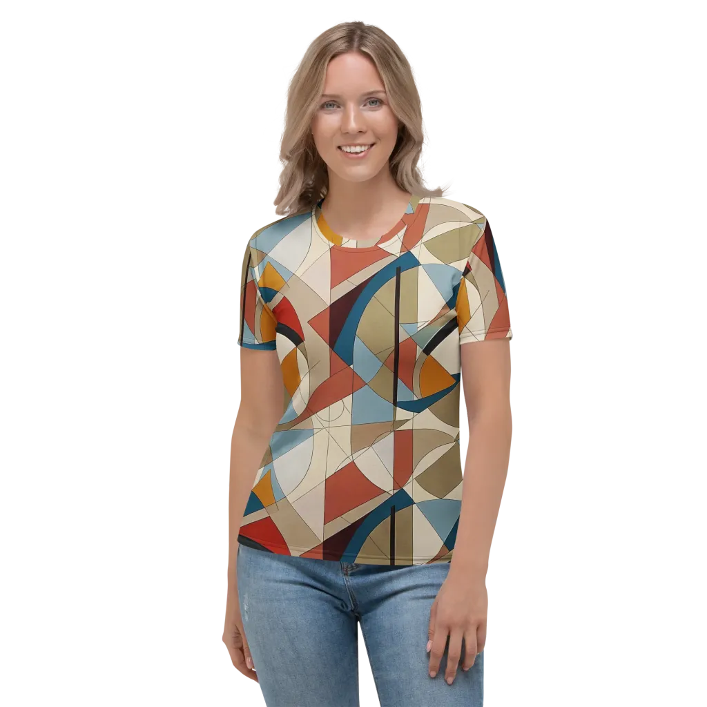 Chromatic Bauhaus on Women's Crew Neck T-Shirt — Front