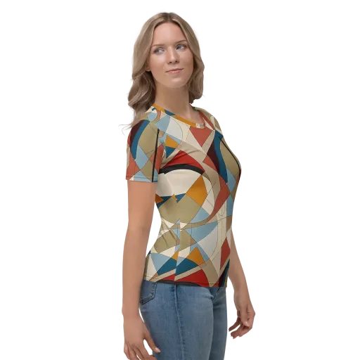 Chromatic Bauhaus on a Women's Crew Neck T-Shirt