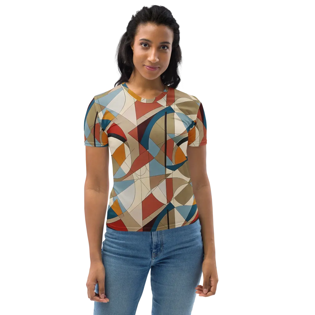 Chromatic Bauhaus on Women's Crew Neck T-Shirt — Print file