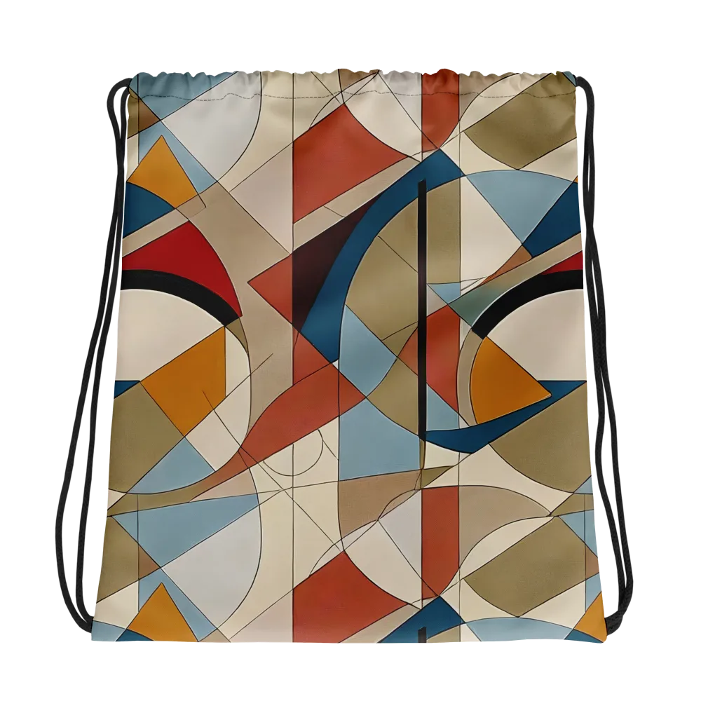 Chromatic Bauhaus on Drawstring Bag — Mockup