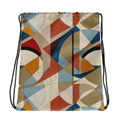 Chromatic Bauhaus on a Drawstring Bag