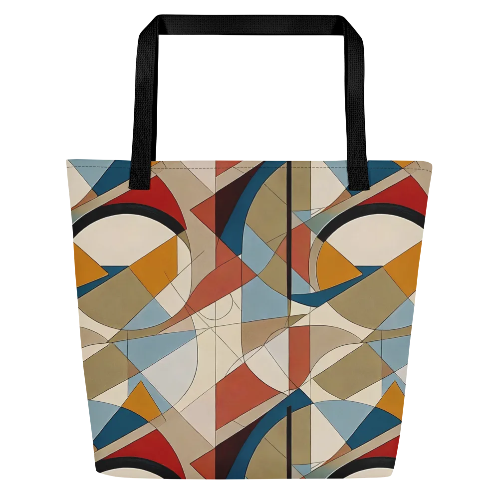 Chromatic Bauhaus on Large Tote Bag W/ Pocket — Front