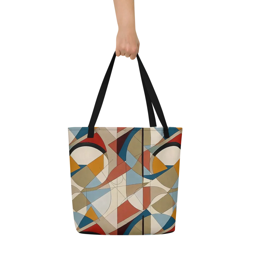 Chromatic Bauhaus on Large Tote Bag W/ Pocket — Print file