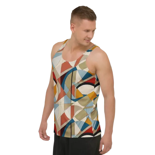 Chromatic Bauhaus on a Men's Tank Top
