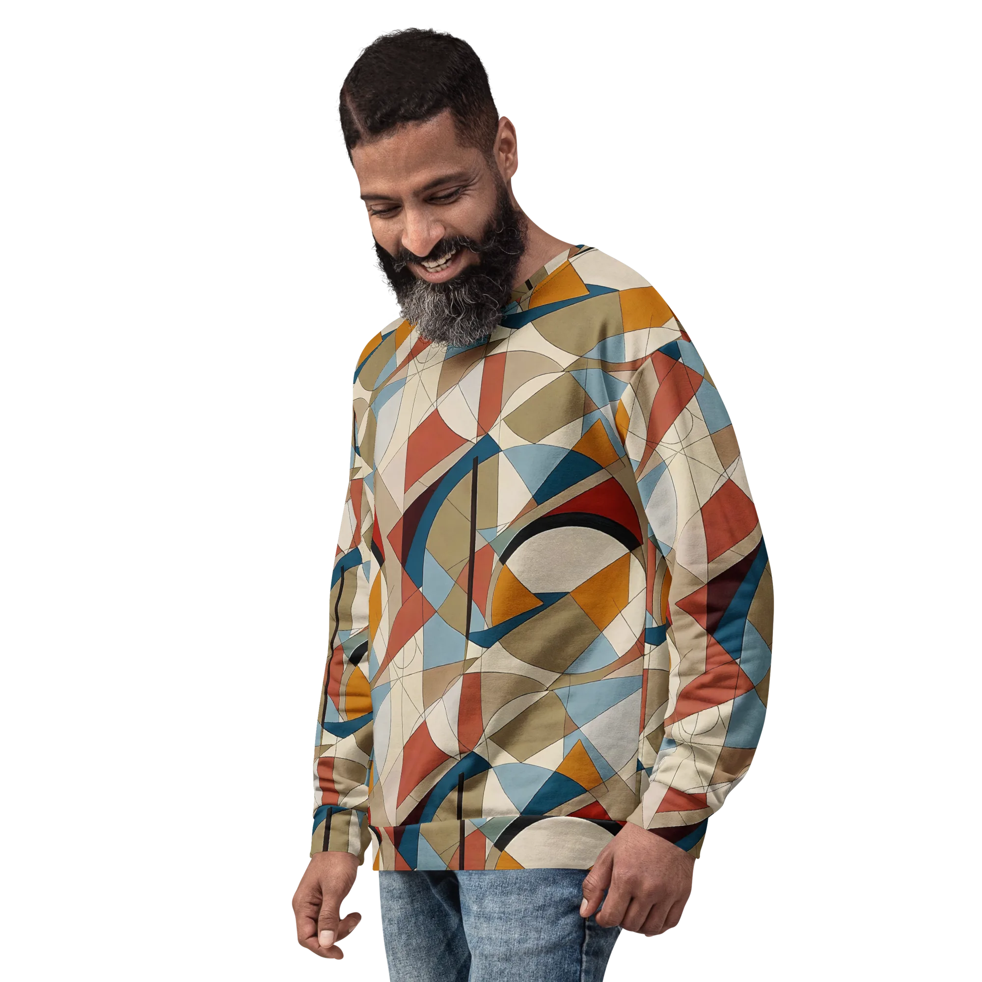 Chromatic Bauhaus on Sweatshirt — Left sleeve