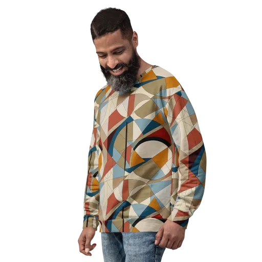 Chromatic Bauhaus on a Sweatshirt