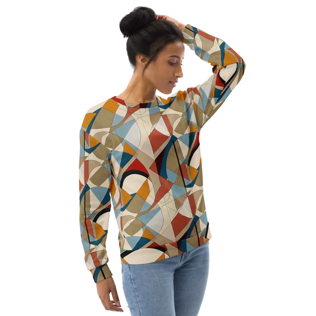 Chromatic Bauhaus on Sweatshirt — Right sleeve