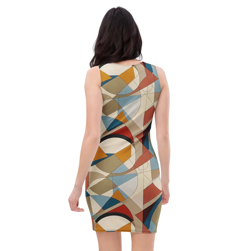 Chromatic Bauhaus on Bodycon Dress — Back