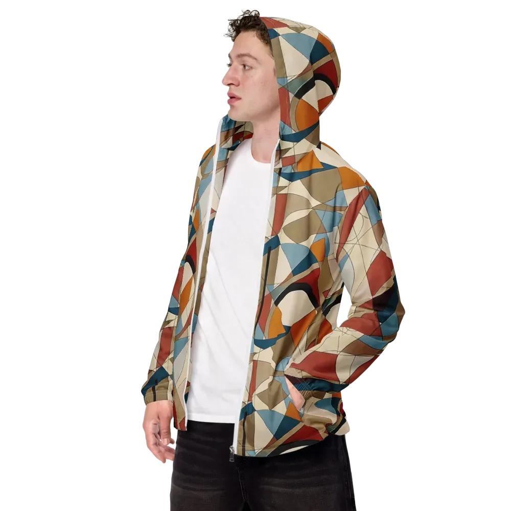 Chromatic Bauhaus on Men's Windbreaker — Left Front
