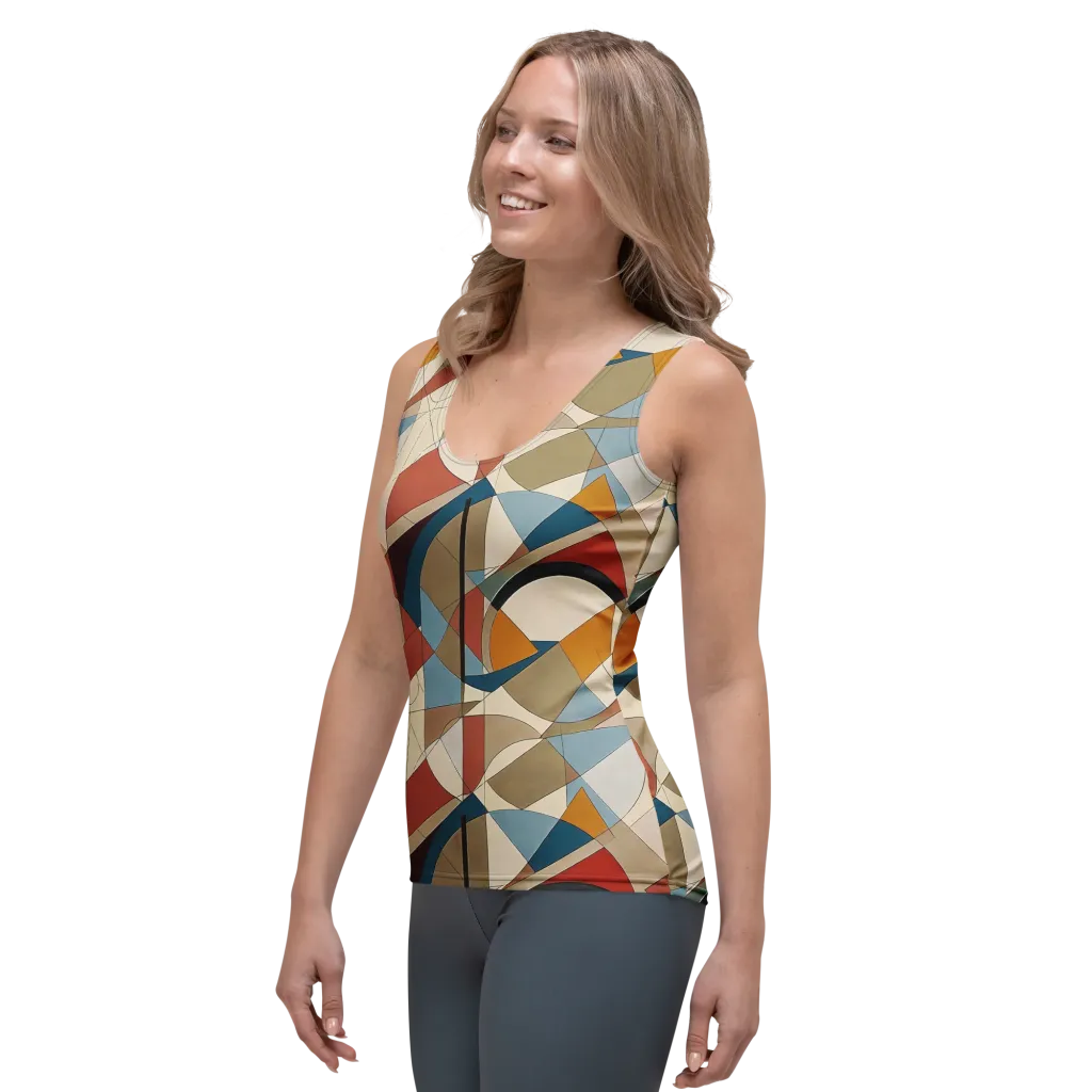 Chromatic Bauhaus on Women's Tank Top — Left Front