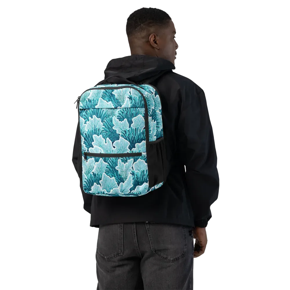 Azure Coral on Utility Backpack — Back