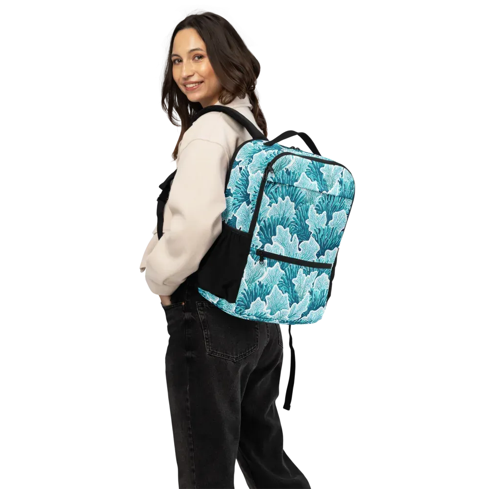 Azure Coral on Utility Backpack — Bottom print