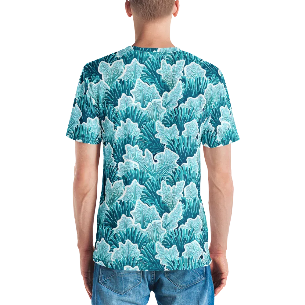 Azure Coral on Men's Crew Neck T-Shirt — Back