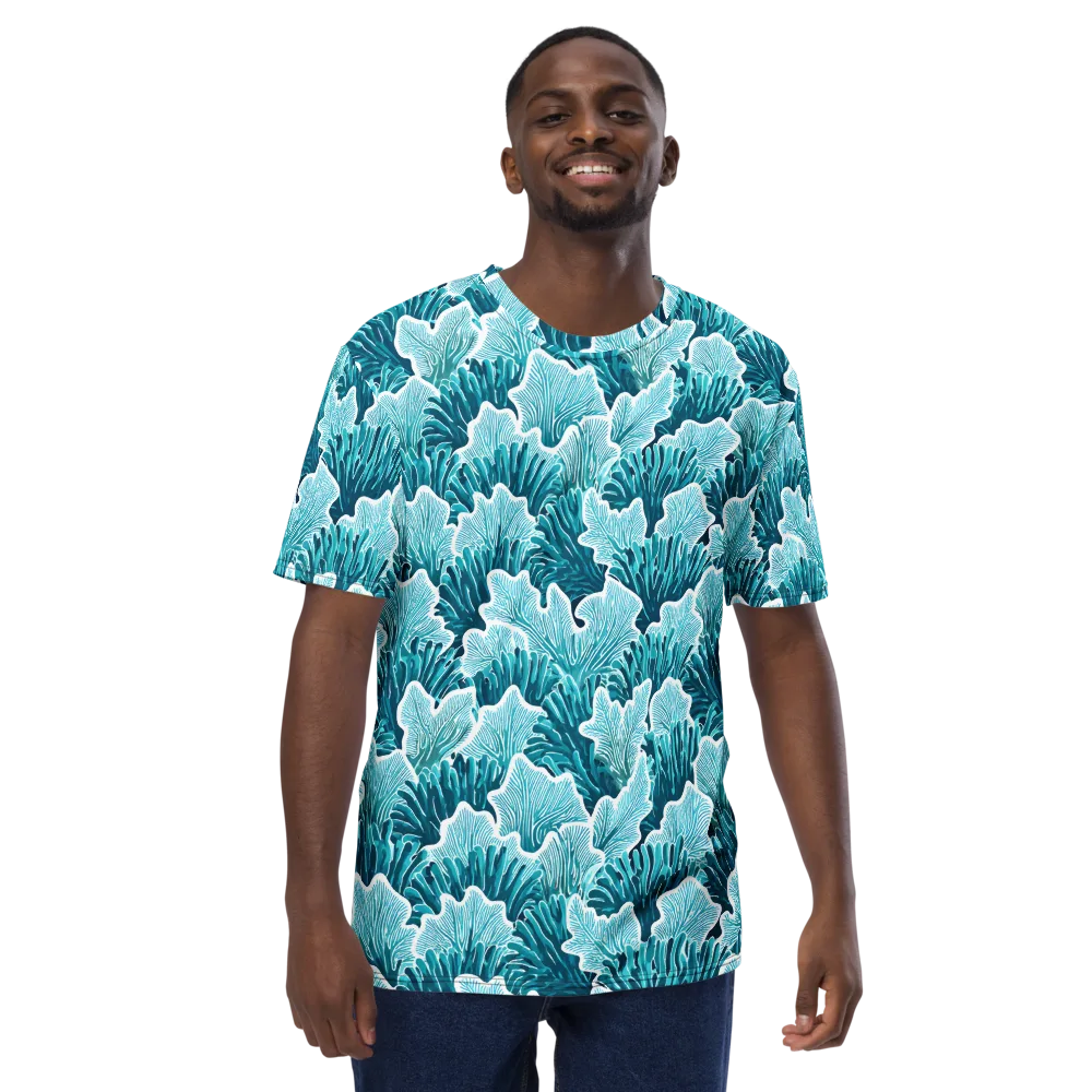 Azure Coral on Men's Crew Neck T-Shirt — Back print