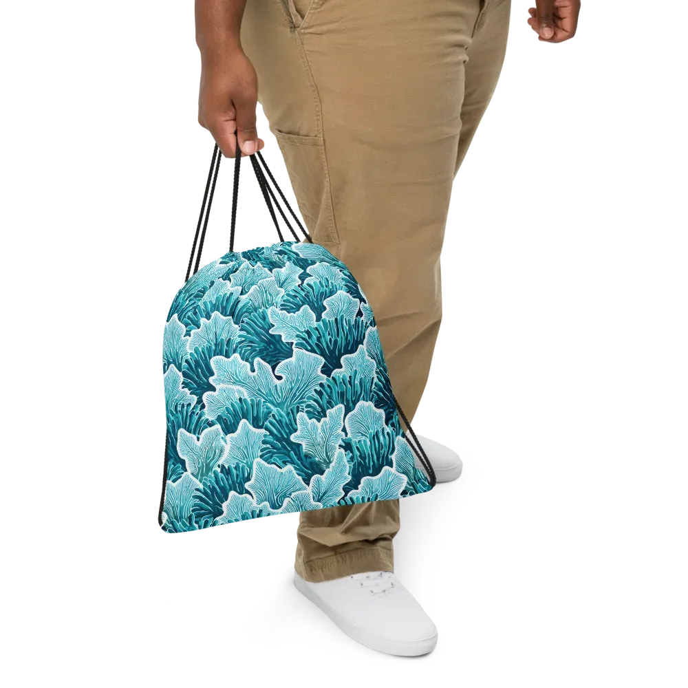 Azure Coral on Drawstring Bag — Print file