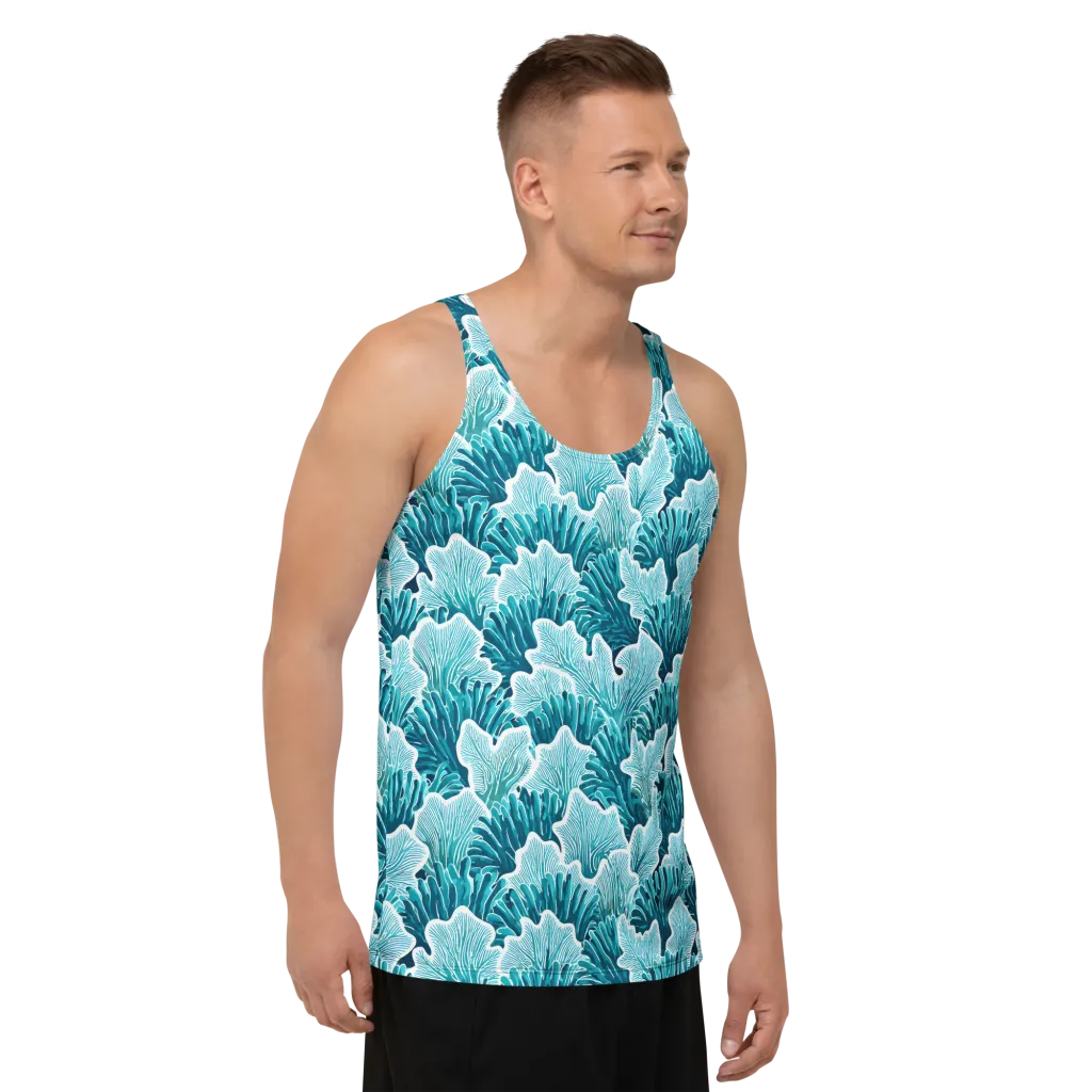 Azure Coral on Men's Tank Top — Front print