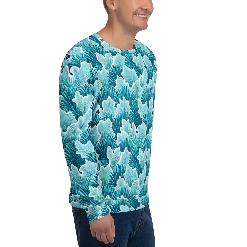 Azure Coral on Sweatshirt — Right Front