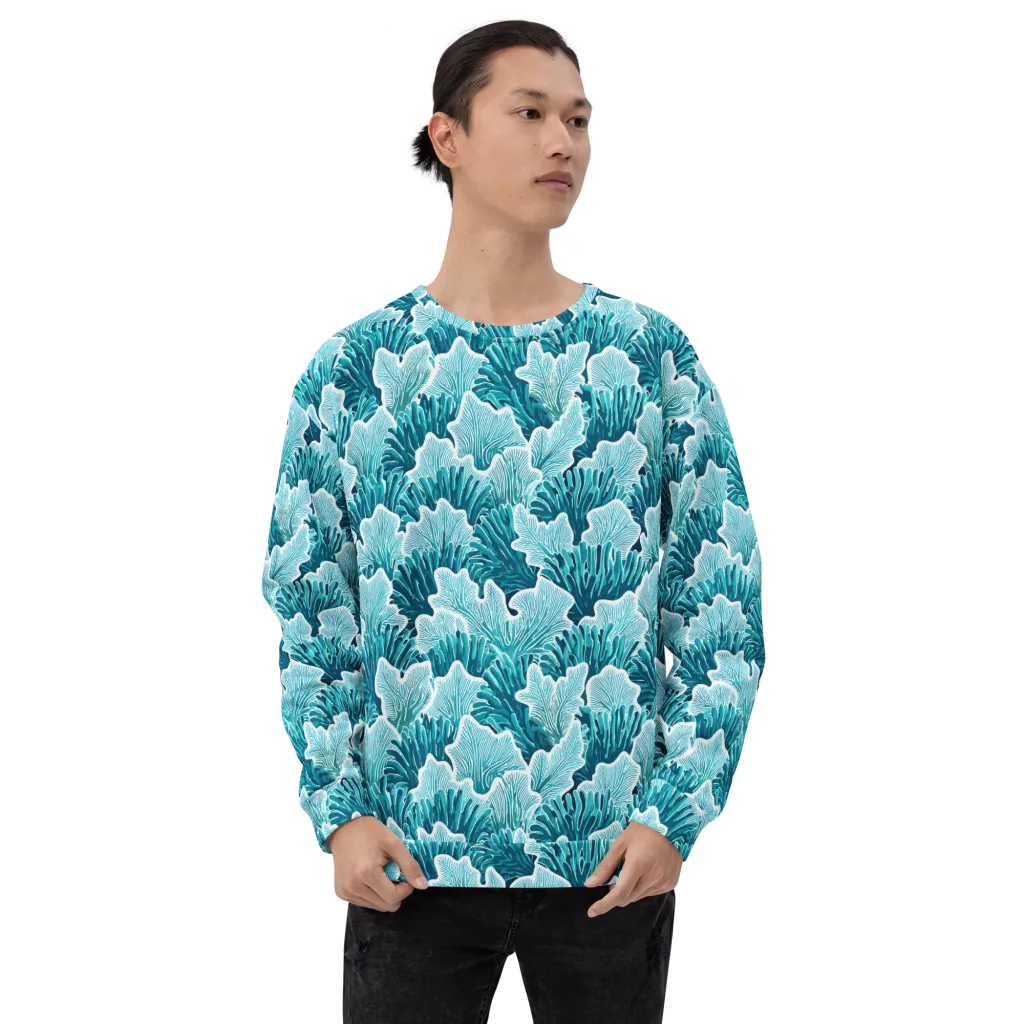 Azure Coral on Sweatshirt — Front print