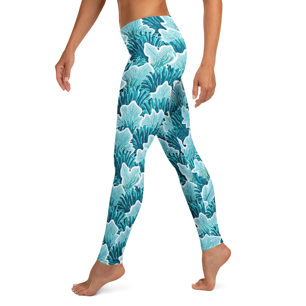 Azure Coral on Leggings — Left