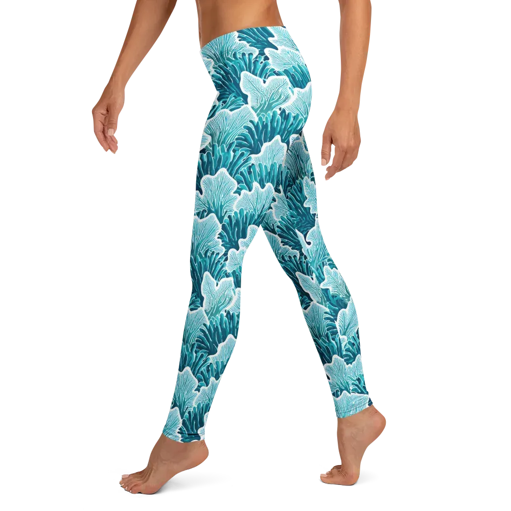 Azure Coral on Leggings — Left
