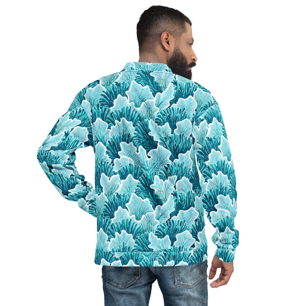 Azure Coral on Bomber Jacket — Back print