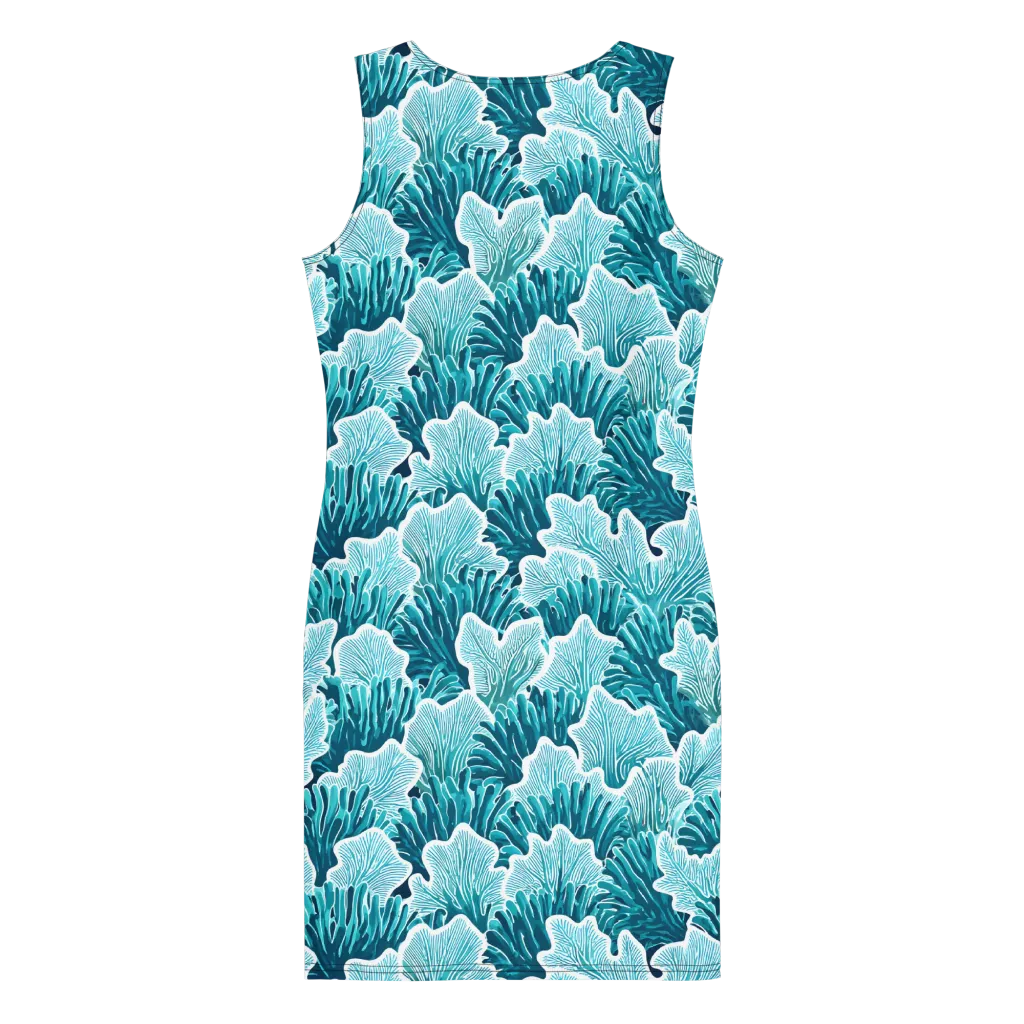 Azure Coral on Bodycon Dress — Print file