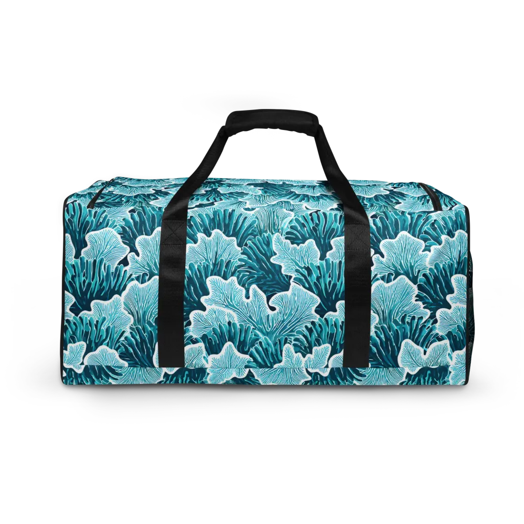 Azure Coral on Duffle Bag — Back print