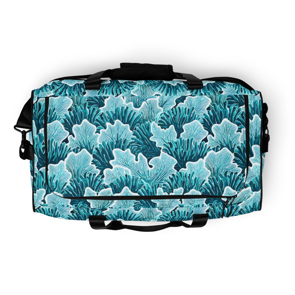 Azure Coral on Duffle Bag — Top print