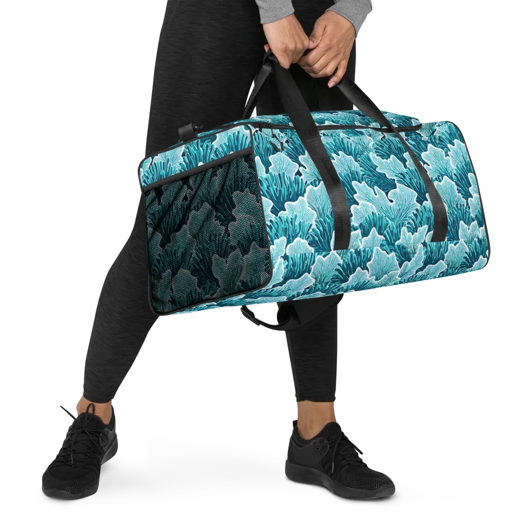 Azure Coral on Duffle Bag — Right Front