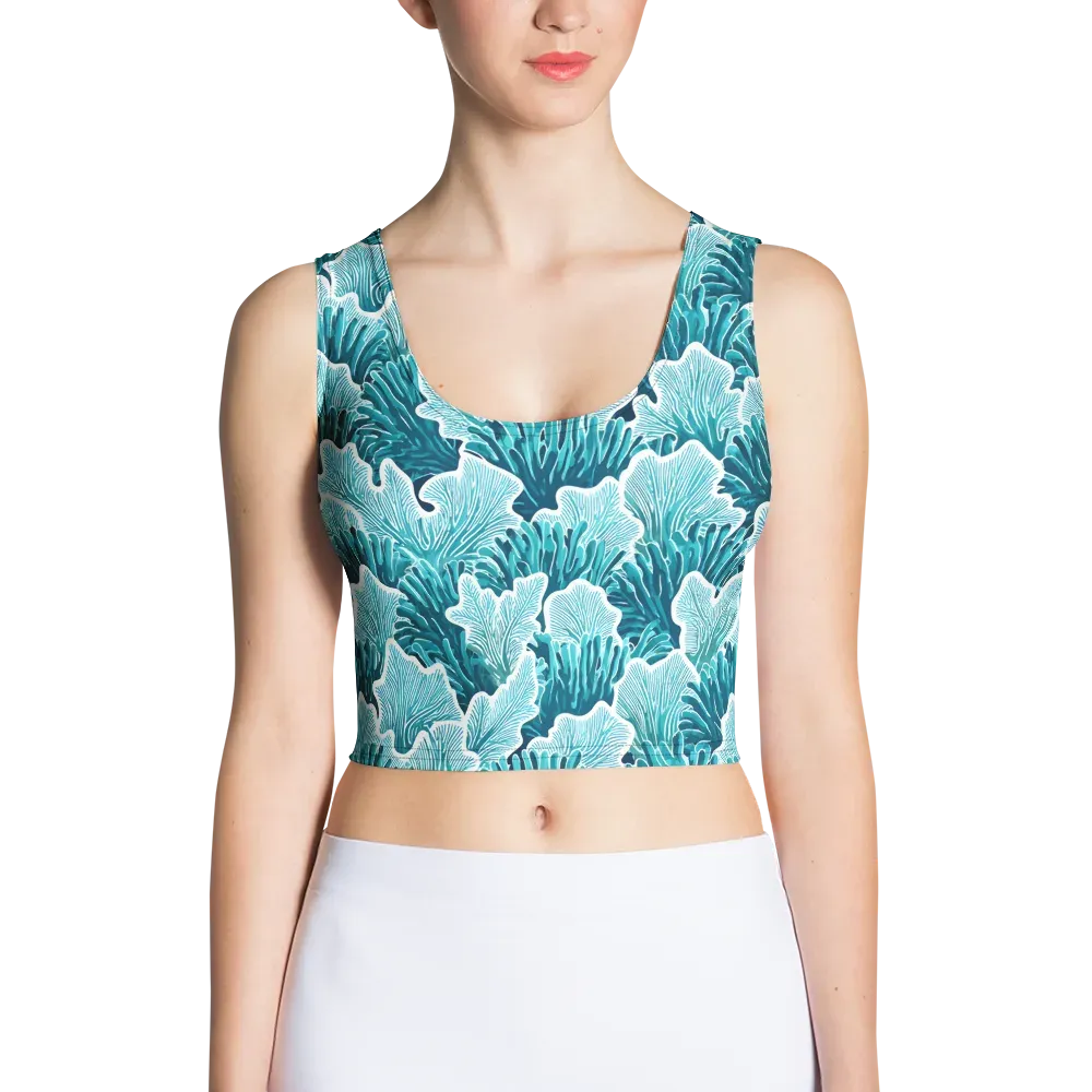 Azure Coral on Crop Top — Front