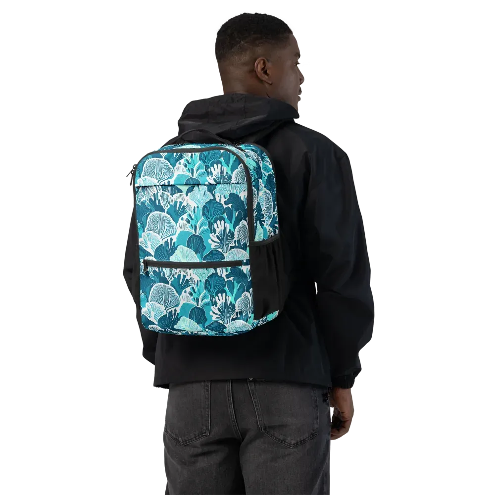 Aqua Fanfare on Utility Backpack — Back