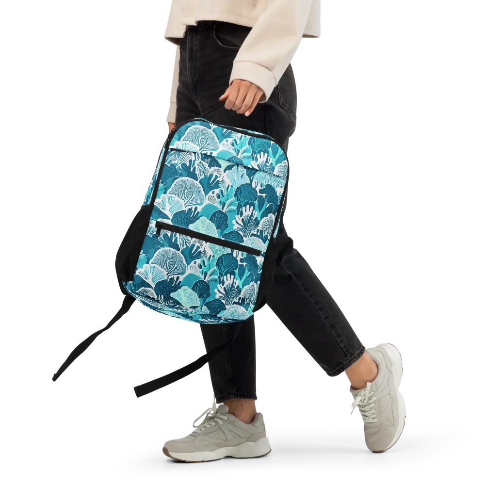 Aqua Fanfare on Utility Backpack — Front 2