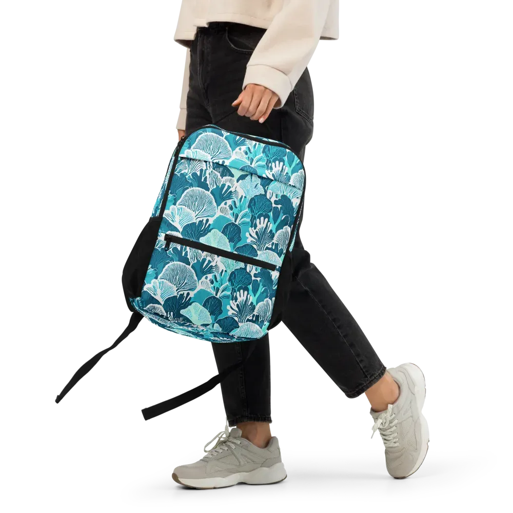 Aqua Fanfare on Utility Backpack — Front 2