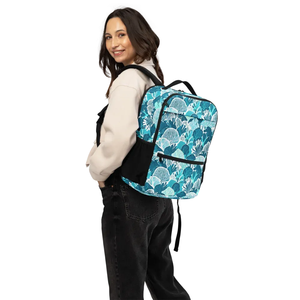 Aqua Fanfare on Utility Backpack — Bottom print