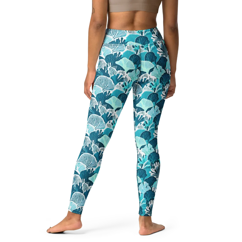Aqua Fanfare on Yoga Leggings — Print file