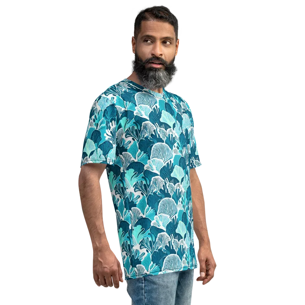 Aqua Fanfare on Men's Crew Neck T-Shirt — Back print