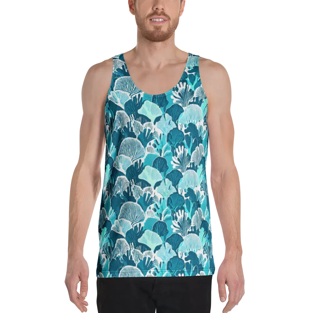 Aqua Fanfare on Men's Tank Top — Front