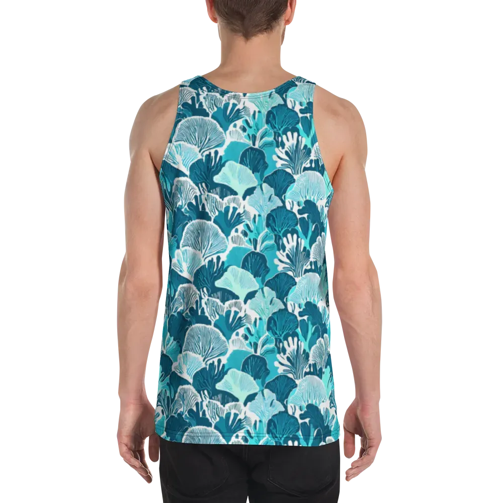 Aqua Fanfare on Men's Tank Top — Back