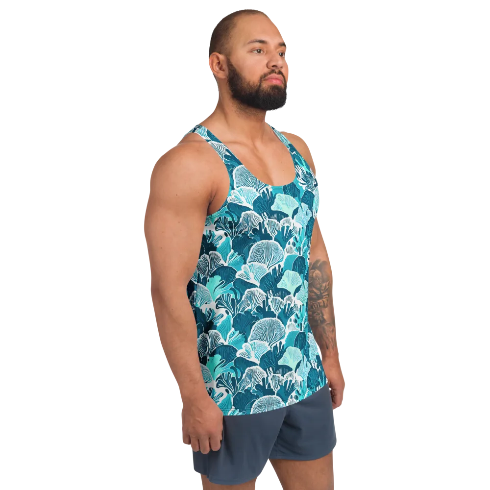 Aqua Fanfare on Men's Tank Top — Front print