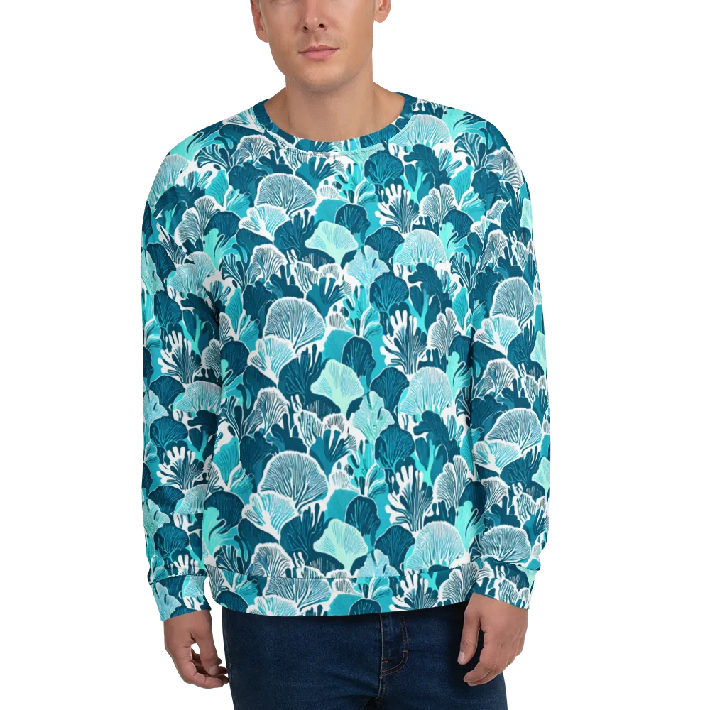 Aqua Fanfare on Sweatshirt — Front