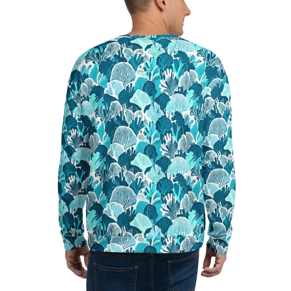 Aqua Fanfare on Sweatshirt — Back