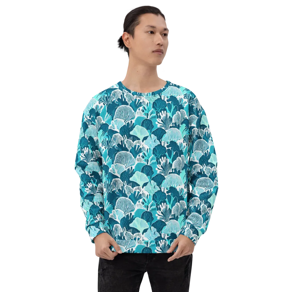 Aqua Fanfare on Sweatshirt — Front print