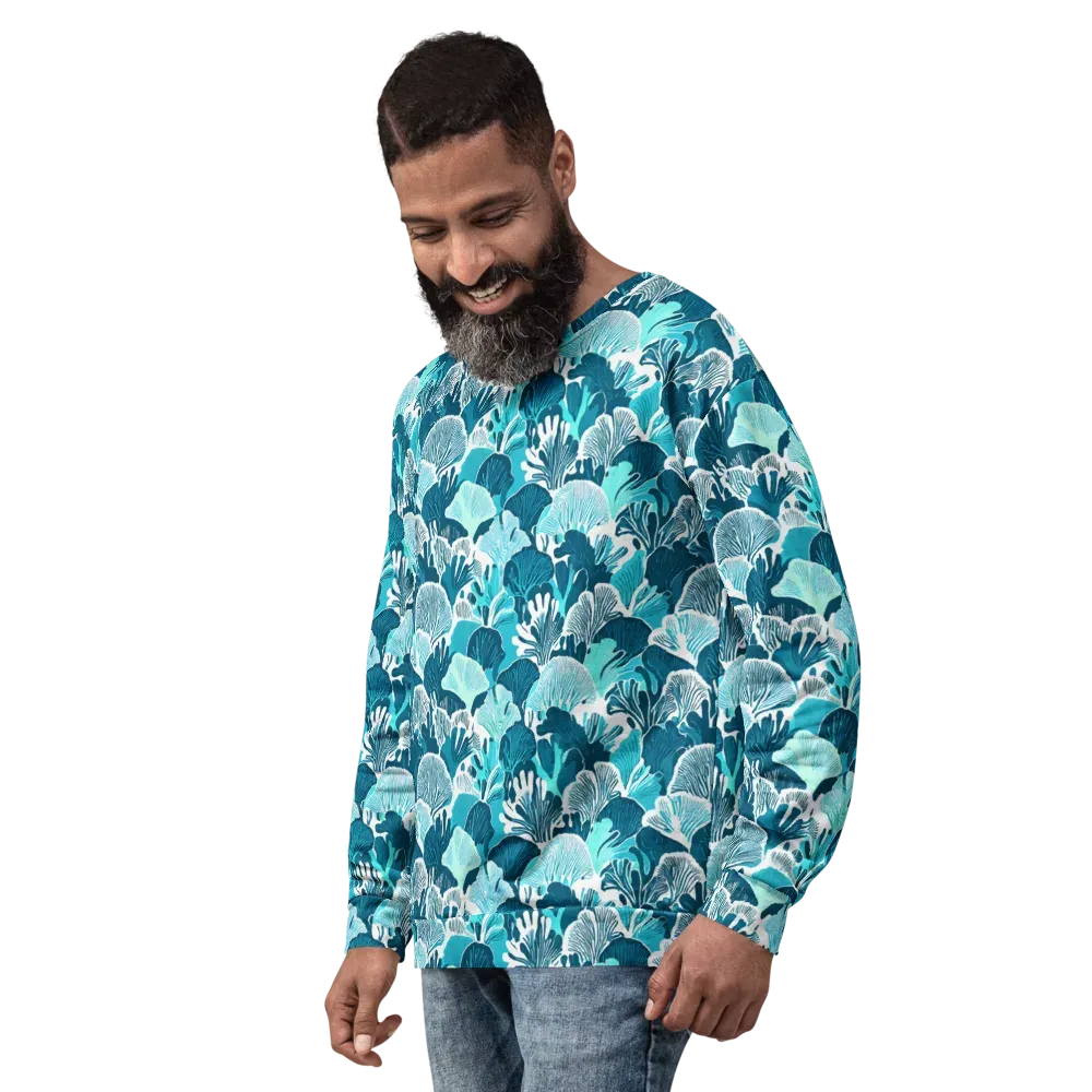 Aqua Fanfare on Sweatshirt — Back print