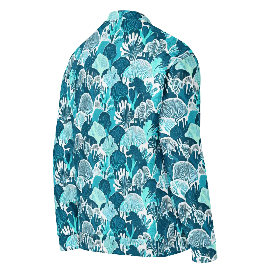 Aqua Fanfare on Bomber Jacket — Details