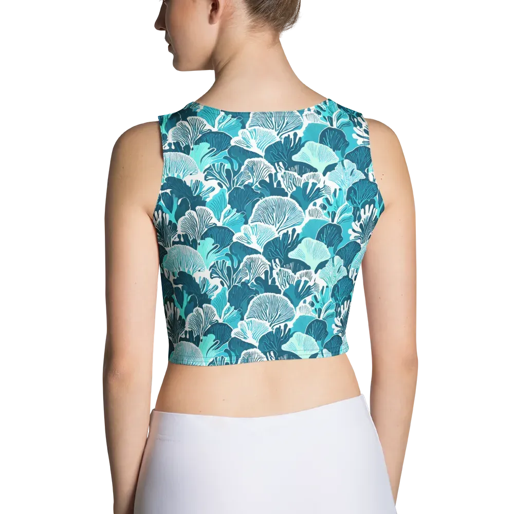 Aqua Fanfare on Crop Top — Back