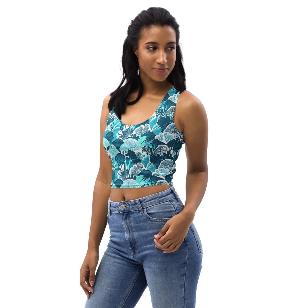 Aqua Fanfare on Crop Top — Print file