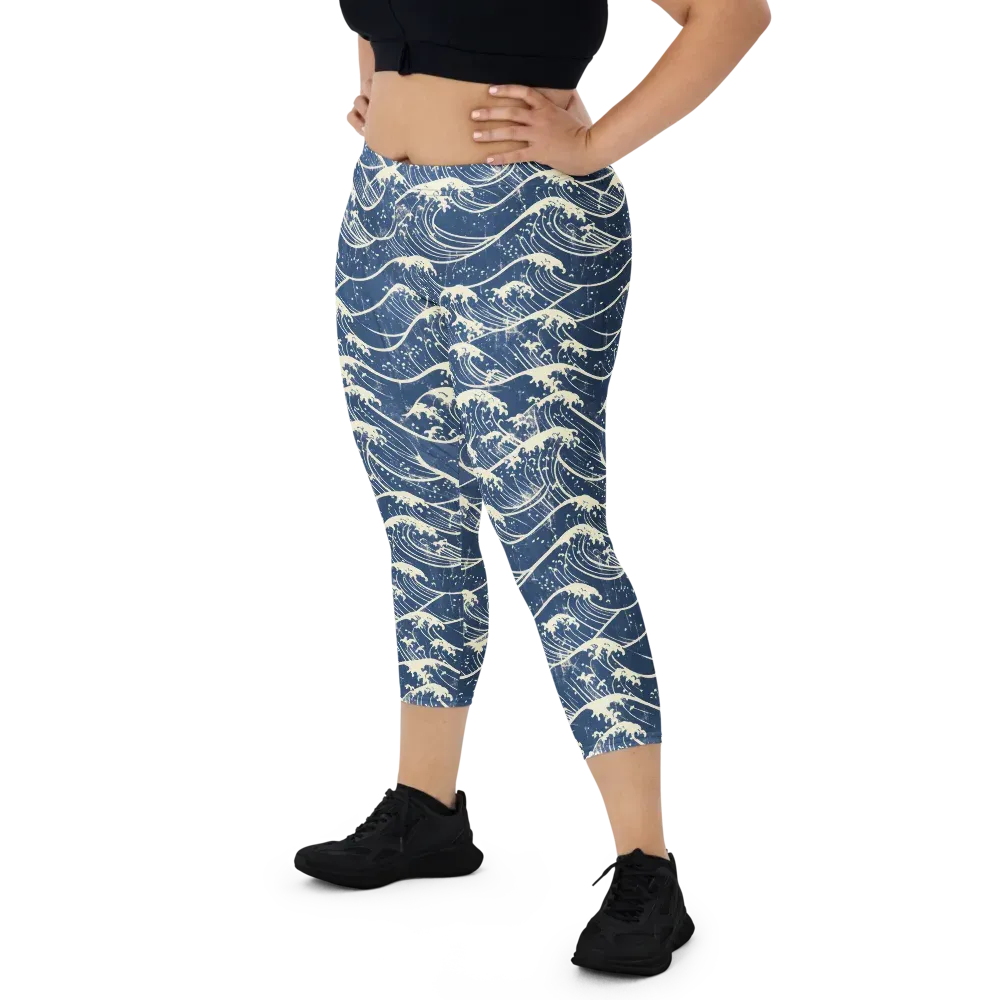 Ukiyo Wave on Capri Leggings — Print file