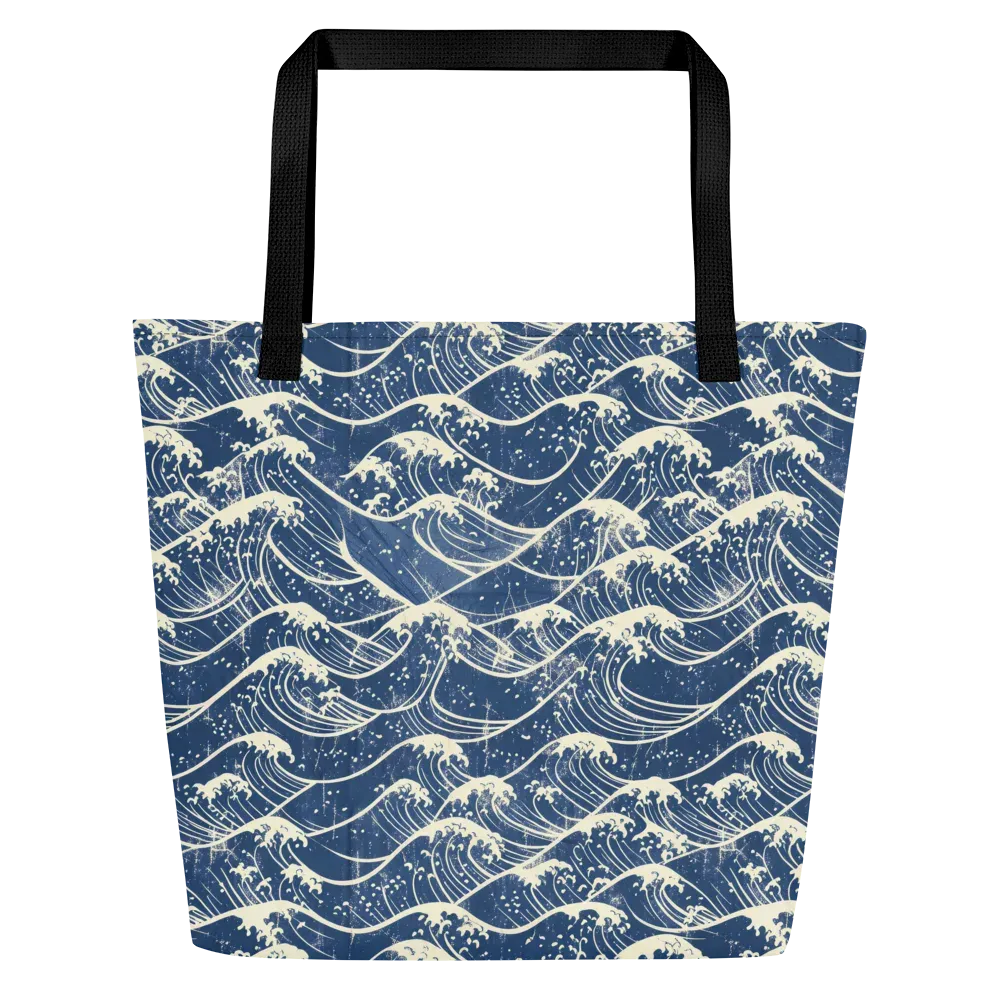 Ukiyo Wave on Large Tote Bag W/ Pocket — Front