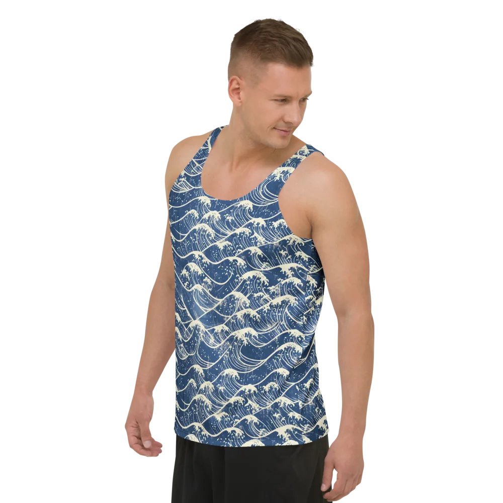 Ukiyo Wave on Men's Tank Top — Front print