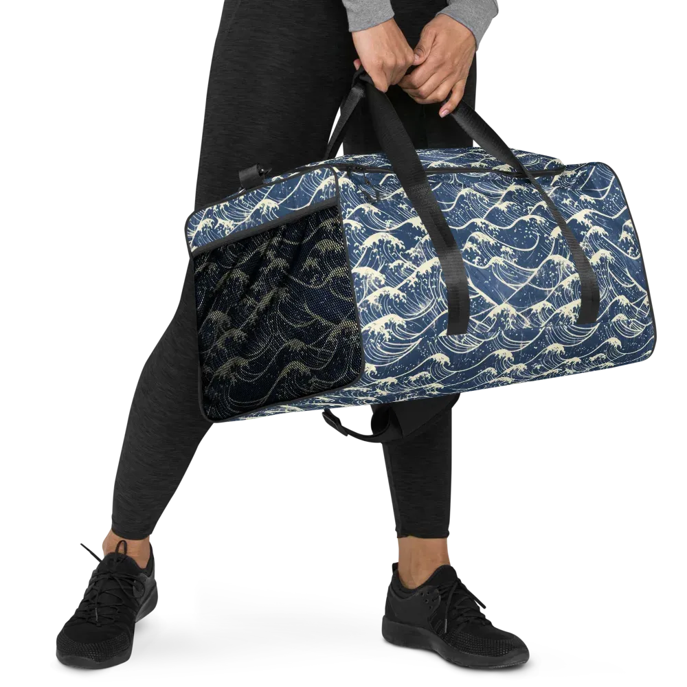 Ukiyo Wave on Duffle Bag — Right Front